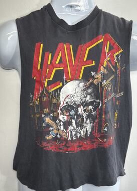 Slayer 1988 Vintage T-Shirt M World Sacrifice Tour Rock Tee Original Hanes USA